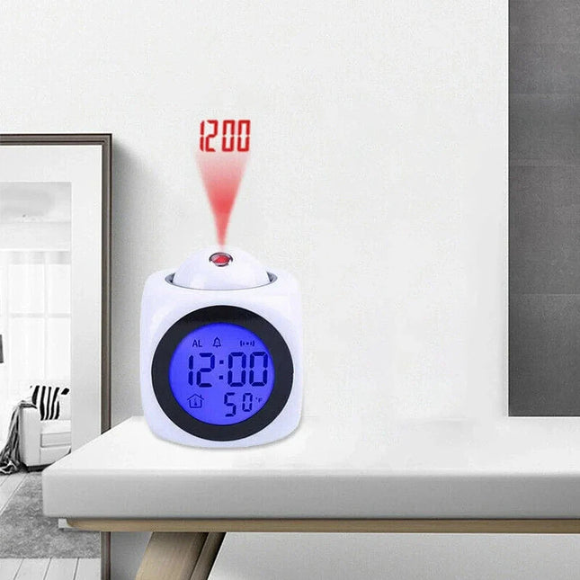 Budzik cyfrowy z projektorem na sufit