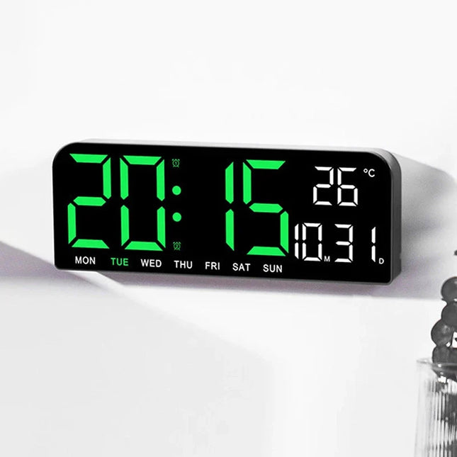 Budzik elektroniczny z termometrem i datą