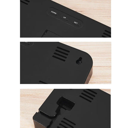 Budzik elektroniczny z termometrem i datą