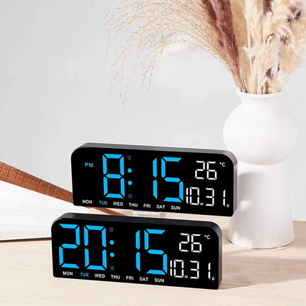 Budzik elektroniczny z termometrem i datą