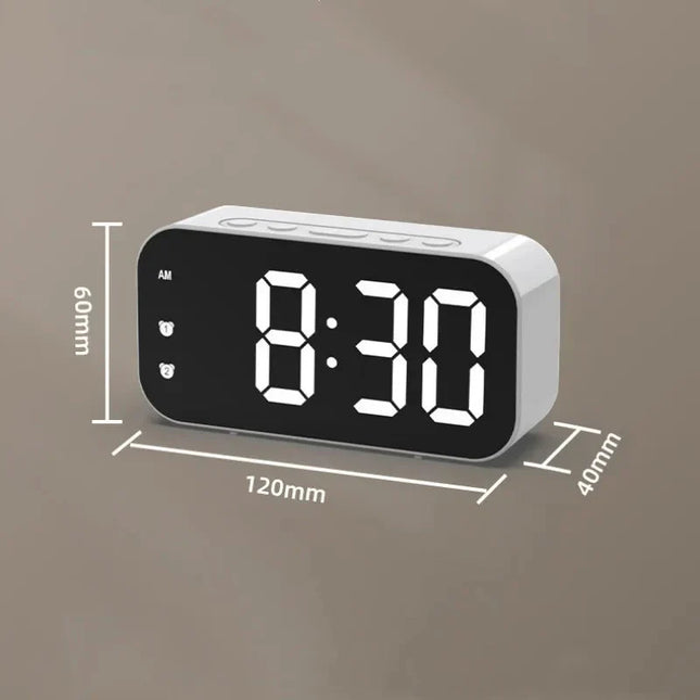 Nowoczesny lustrzany budzik LED
