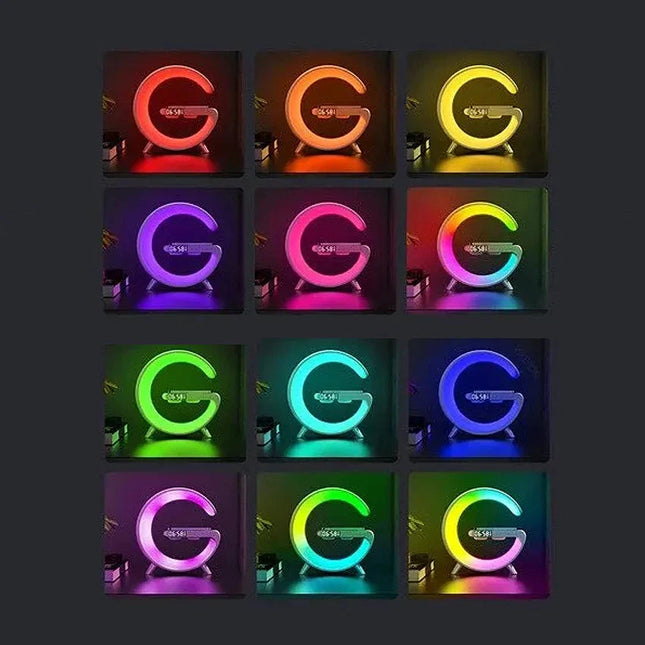 Lampa budzik z muzyką i ładowarką