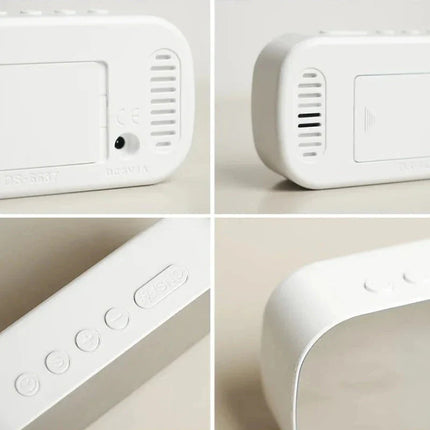 Lustrzany budzik LED zasilany sieciowo