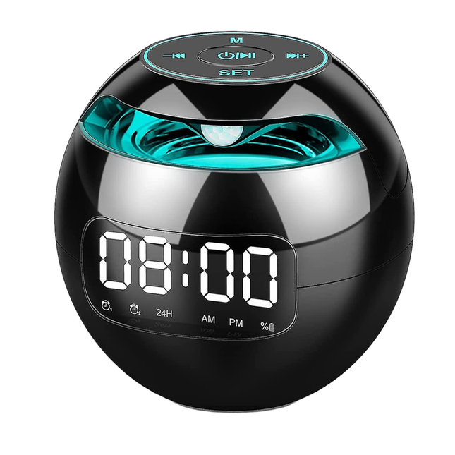 Budzik z odtwarzaczem MP3 i światłem