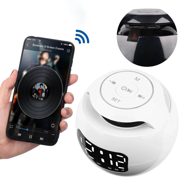 Kula świetlna budzik z podwójnym alarmem