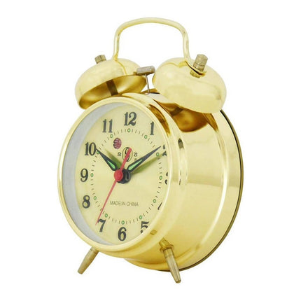 Klasyczny nakręcany budzik z alarmem