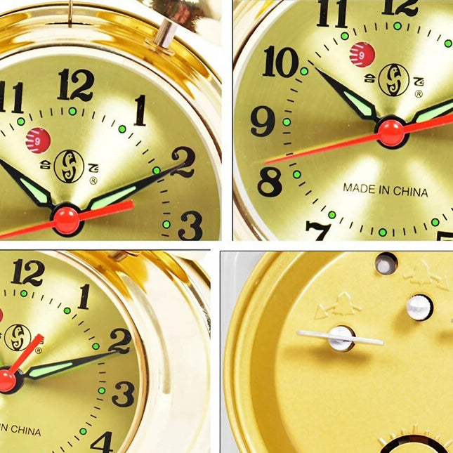 Klasyczny nakręcany budzik z alarmem