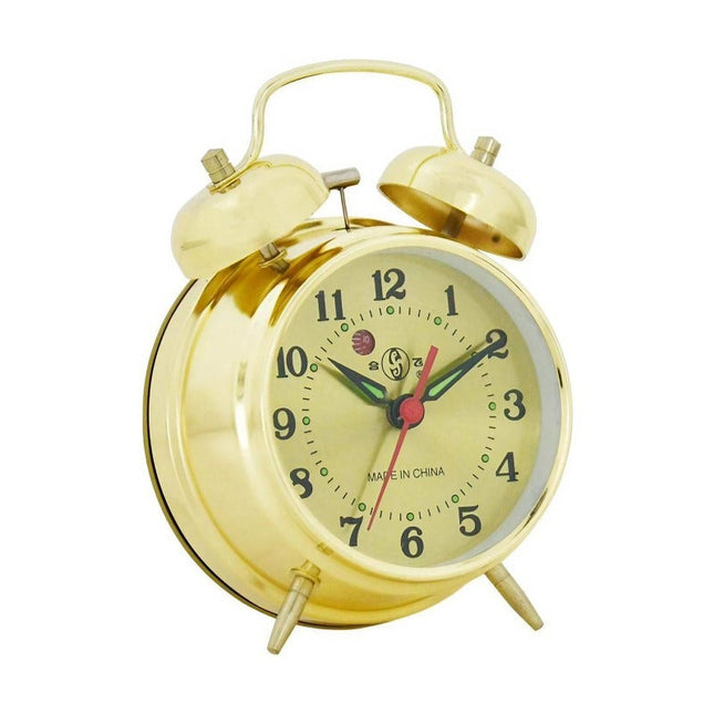 Klasyczny nakręcany budzik z alarmem