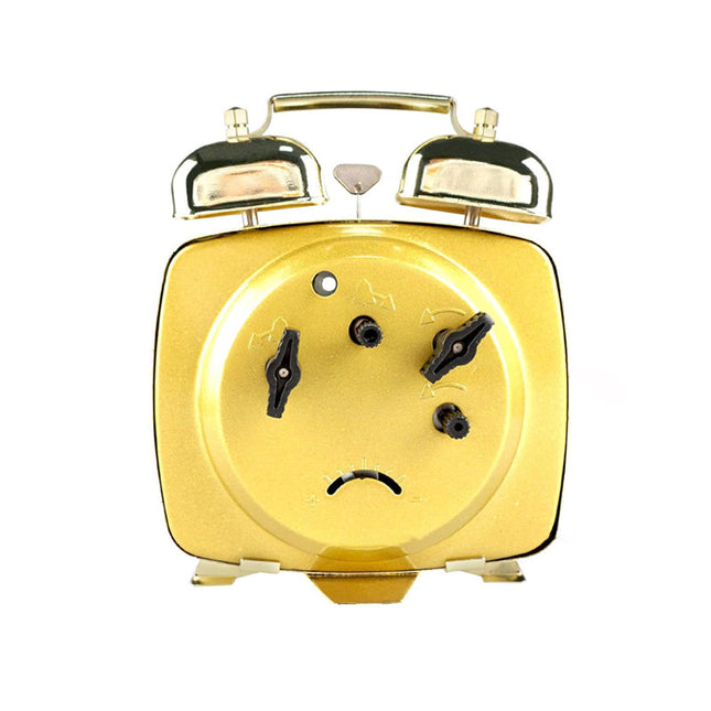 Mały klasyczny budzik mechaniczny nakręcany