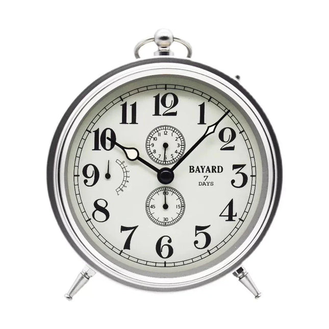 Mechaniczny budzik stołowy w stylu vintage