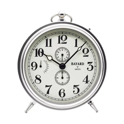 Mechaniczny budzik stołowy w stylu vintage