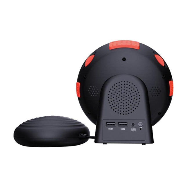 Czarny budzik wibracyjny dla niesłyszących