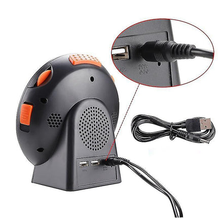 Czarny budzik wibracyjny dla niesłyszących