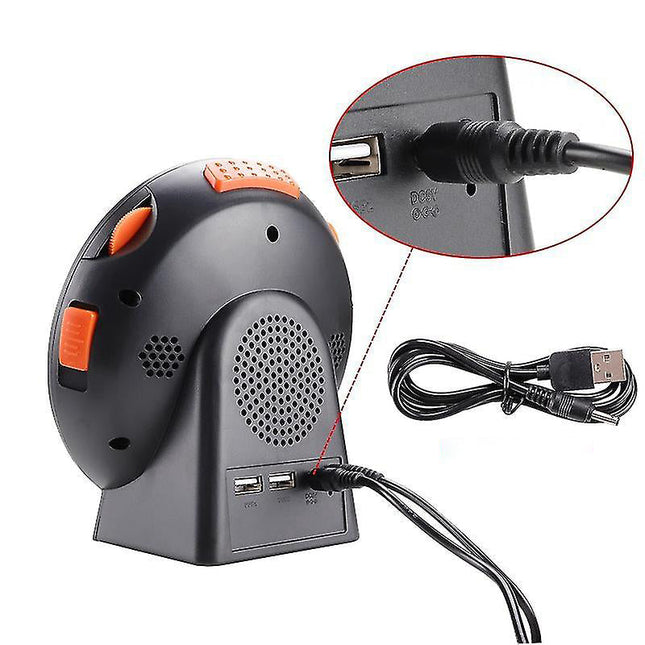 Czarny budzik wibracyjny dla niesłyszących