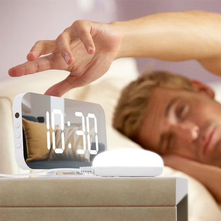 Lustrzany budzik z alarmem wibracyjnym