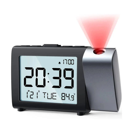 Budzik projekcyjny zasilany na baterie