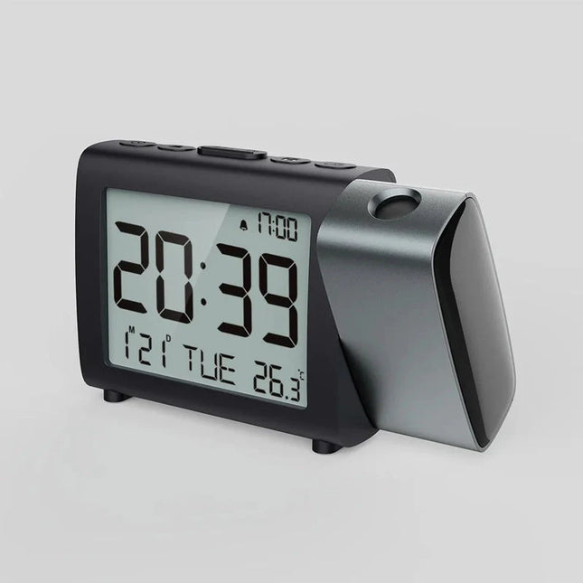 Budzik projekcyjny zasilany na baterie