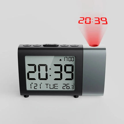 Budzik projekcyjny zasilany na baterie