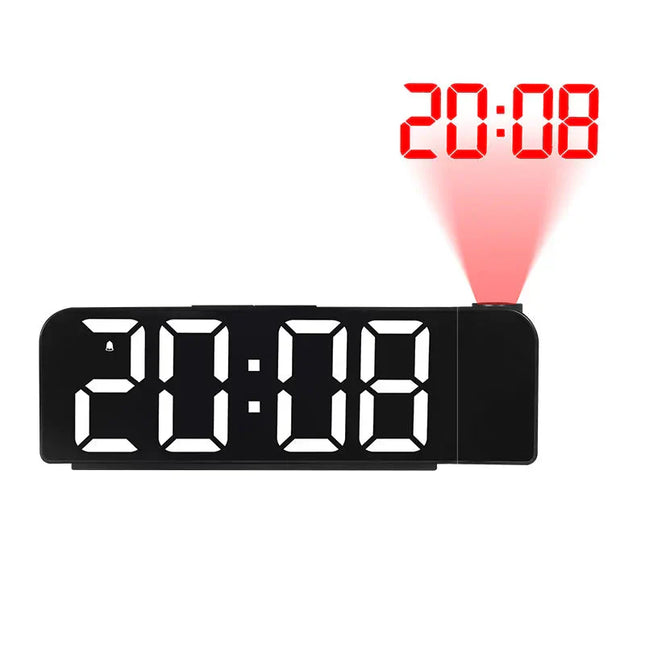 Budzik lustrzany z projektorem dla nastolatka