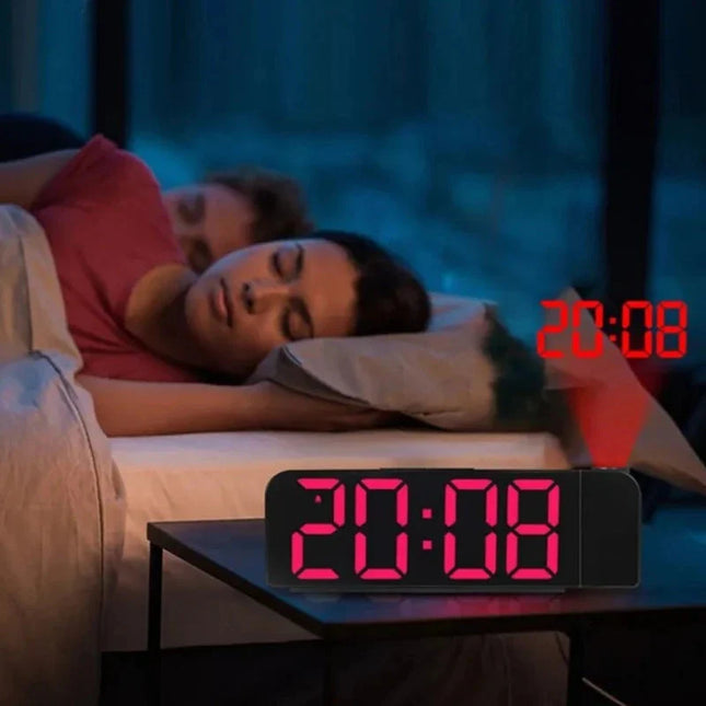 Budzik lustrzany z projektorem dla nastolatka