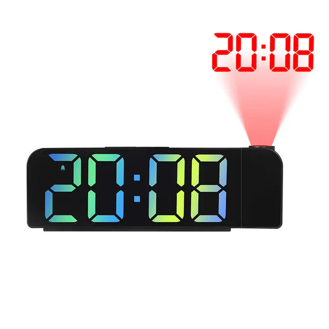 Budzik lustrzany z projektorem dla nastolatka