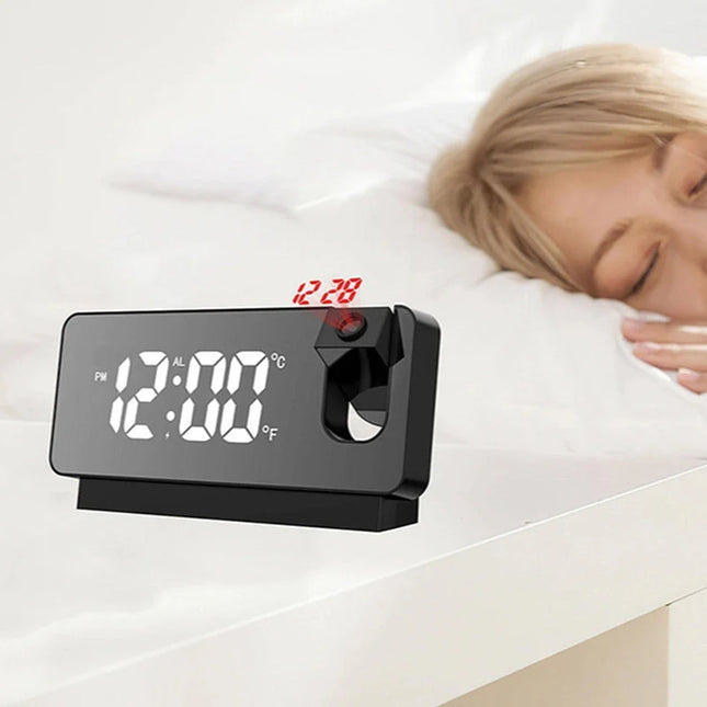 Nowoczesny budzik z kolorowym projektorem