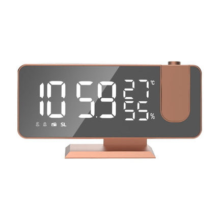 Budzik z projektorem różowe złoto