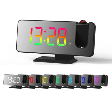 Elektroniczny budzik z projektorem na sufit