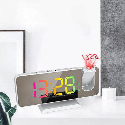 Elektroniczny budzik z projektorem na sufit