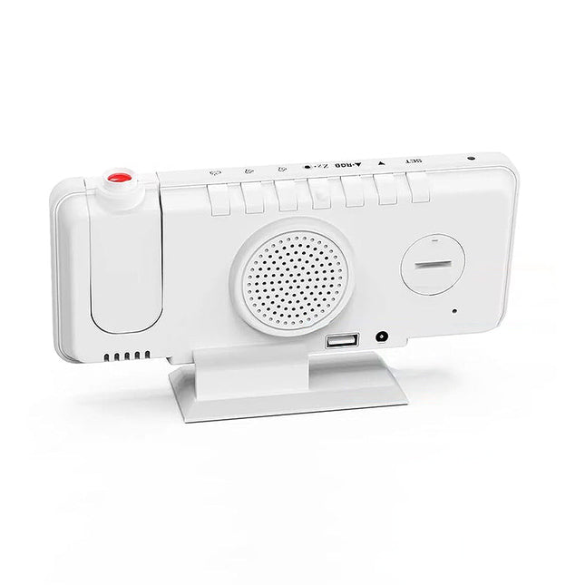 Elektroniczny budzik z projektorem na sufit