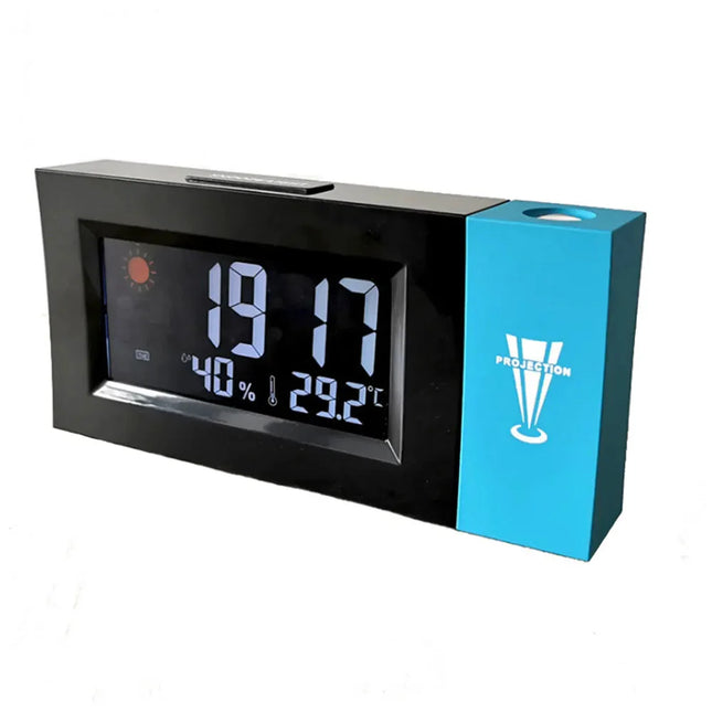 Budzik z projektorem i stacją pogody