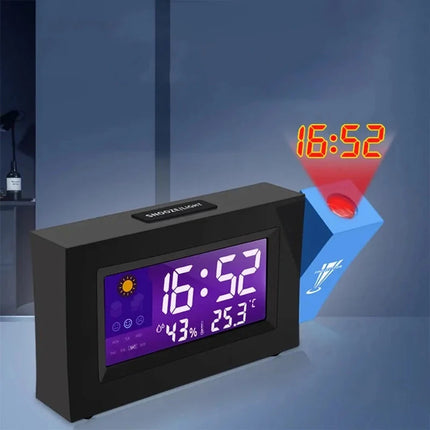 Budzik z projektorem i stacją pogody