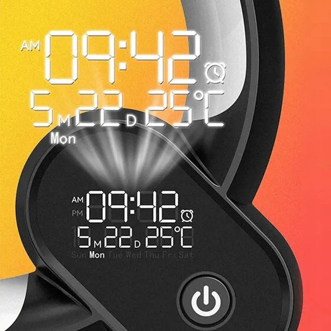 Budzik z dźwiękami natury i światłem