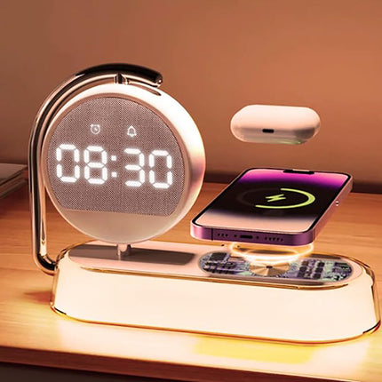 Budzik symulator świtu z ładowarką bezprzewodową
