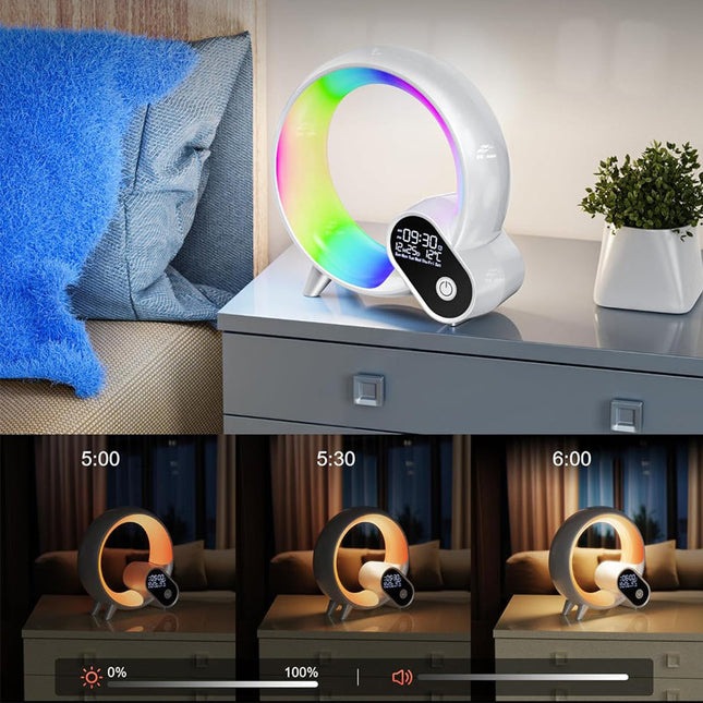 Lampa budzik z odgłosami natury