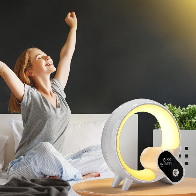 Lampa budzik z odgłosami natury