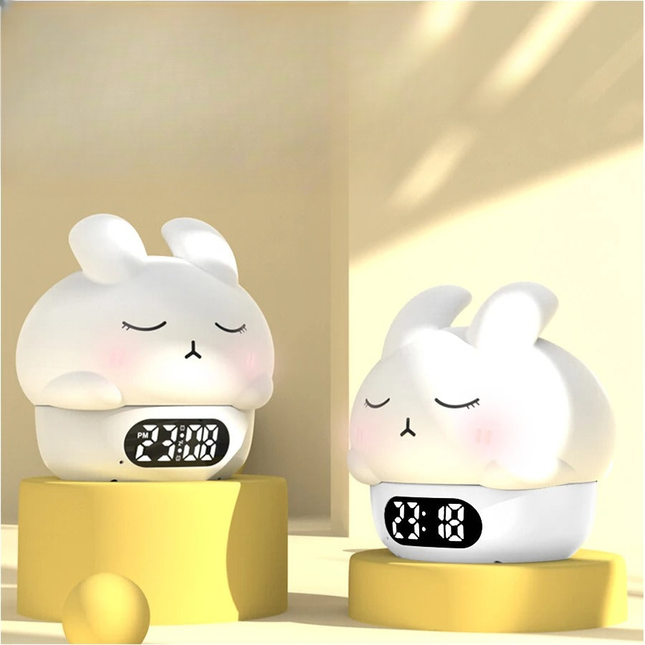 Lampka nocna budzik króliczek dla malucha