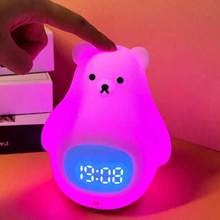 Budzik lampka nocna dla dzieci miś