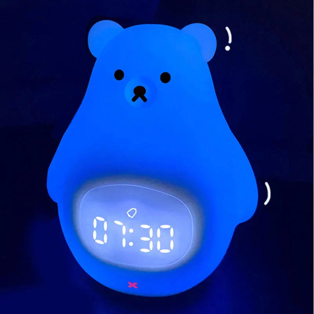 Budzik lampka nocna dla dzieci miś