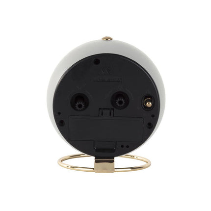 Biały okrągły budzik w stylu vintage