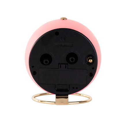 Różowy okrągły budzik w stylu vintage